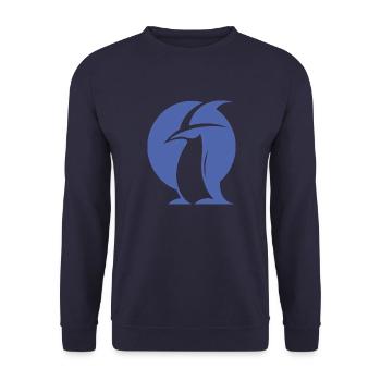 Penguin Witch Hat Silhouette Magical Creatures - Unisex Sweatshirt - navy - Front - Alina (178cm) & Michal (187cm)