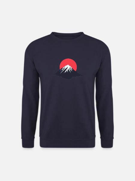 Mountain Drawing, Mountain Logo, Sun - Unisex Sweatshirt - navy