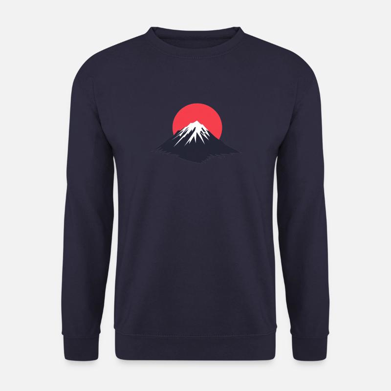 Bergzeichnung, Berglogo, Sonne - Unisex Pullover - Navy
