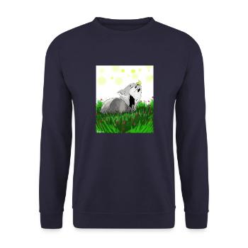 Zorrito Makoto - Unisex Sweatshirt - navy - Front - Alina (178cm) & Michal (187cm)