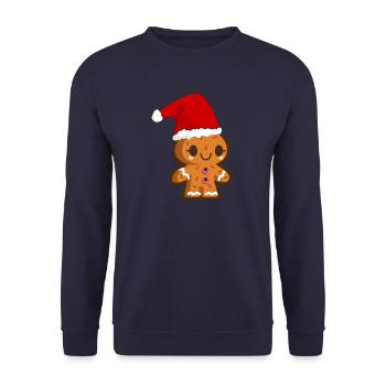 Gingerbread man - Sweat-shirt Unisexe - marine - Devant - Alina (178cm) & Michal (187cm)