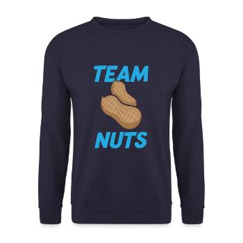 Team Nuts Funny Gender Reveal Boy Matching Family - Unisex Pullover - Navy - Vorne - Alina (178cm) & Michal (187cm)