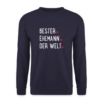 Ehemann - Unisex Pullover - Navy - Vorne - Alina (178cm) & Michal (187cm)
