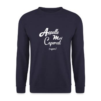 RUFT MICH GEFREITE B01 - Unisex Pullover - Navy - Vorne - Alina (178cm) & Michal (187cm)