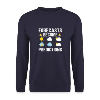 Meteorologe Wetter Meteorologie - Unisex Pullover - Navy - Vorne - Alina (178cm) & Michal (187cm)
