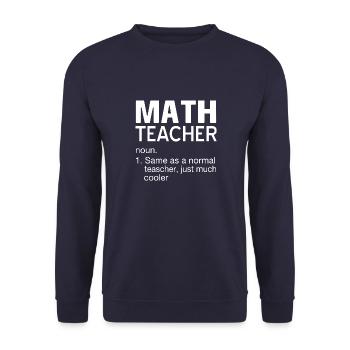 Mathematik Mathematiker Mathelehrer - Unisex Pullover - Navy - Vorne - Alina (178cm) & Michal (187cm)