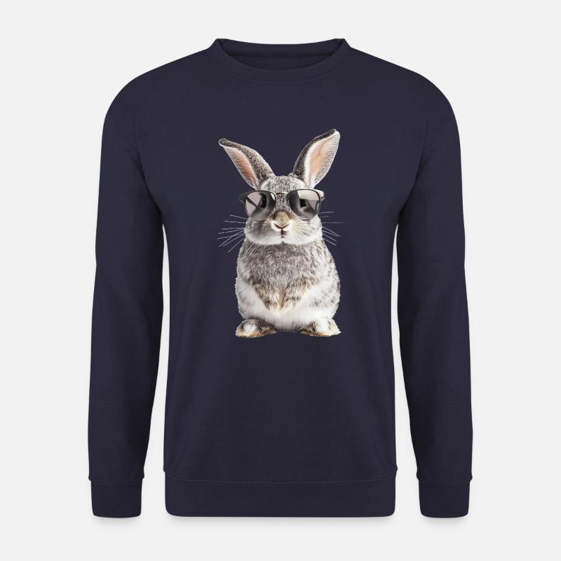 Bunny with sunglasses - Unisex Sweatshirt - navy