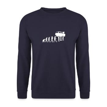 Evolution workshop mechanic - Unisex Sweatshirt - navy - Front - Alina (178cm) & Michal (187cm)