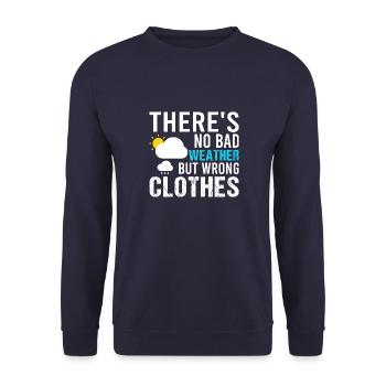 Meteorologe Wetter Meteorologie - Unisex Pullover - Navy - Vorne - Alina (178cm) & Michal (187cm)