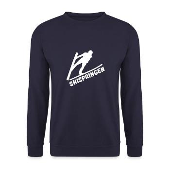 Skispringen - Unisex Pullover - Navy - Vorne - Alina (178cm) & Michal (187cm)