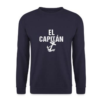 Yacht Motorboot Vintage Segler Sprüche - Unisex Pullover - Navy - Vorne - Alina (178cm) & Michal (187cm)