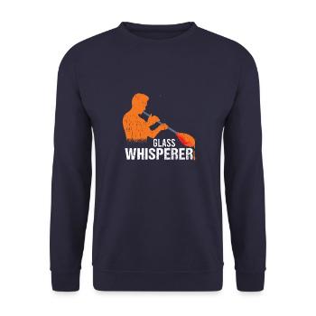 Glassbläser Glasschmied Glassformer - Unisex Pullover - Navy - Vorne - Alina (178cm) & Michal (187cm)