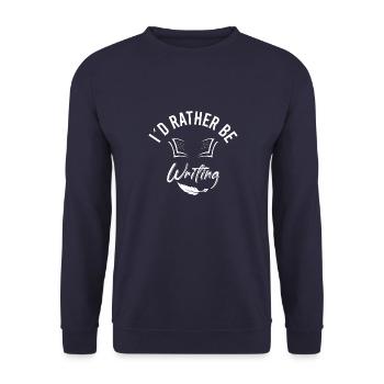 Journalist Reporter Schriftsteller - Unisex Pullover - Navy - Vorne - Alina (178cm) & Michal (187cm)