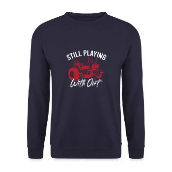 Tractor Pulling Tractor Driver Tractor Puller - Unisex Pullover - Navy - Vorne - Alina (178cm) & Michal (187cm)