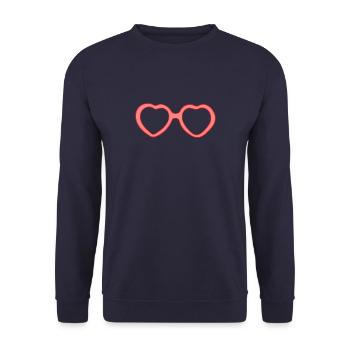 Chers lunettes - Sweat-shirt Unisexe - marine - Devant - Alina (178cm) & Michal (187cm)