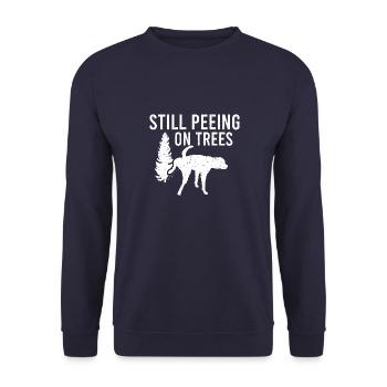 Hundetrainer Hundetraining Hundeschule - Unisex Pullover - Navy - Vorne - Alina (178cm) & Michal (187cm)