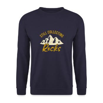 Gology Gologist Felsen Vintage Mineralien Sprüche - Unisex Pullover - Navy - Vorne - Alina (178cm) & Michal (187cm)