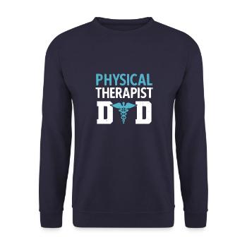 Physiotherapie Physiotherapeut Physio - Unisex Pullover - Navy - Vorne - Alina (178cm) & Michal (187cm)