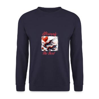 Crevettes, le meilleur jeu de mots - Sweat-shirt Unisexe - marine - Devant - Alina (178cm) & Michal (187cm)