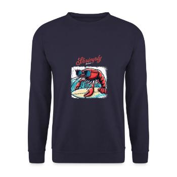 Crevettes, le meilleur jeu de mots - Sweat-shirt Unisexe - marine - Devant - Alina (178cm) & Michal (187cm)