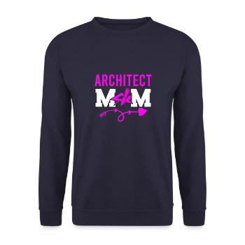 Architektur Architekt Vintage Architectural Spruch - Unisex Pullover - Navy - Vorne - Alina (178cm) & Michal (187cm)