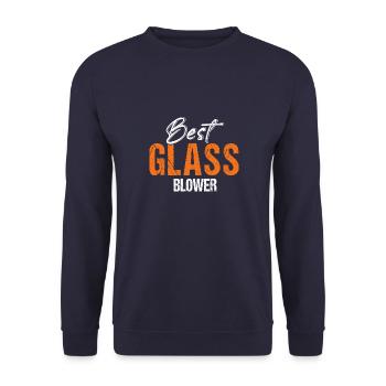 Glassbläser Glasschmied Glassformer - Unisex Pullover - Navy - Vorne - Alina (178cm) & Michal (187cm)