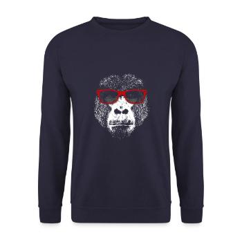Gorille - Sweat-shirt Unisexe - marine - Devant - Alina (178cm) & Michal (187cm)