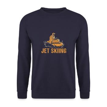 Jet Ski Jet Skiing Water Sports Vintage Sprüche - Unisex Pullover - Navy - Vorne - Alina (178cm) & Michal (187cm)