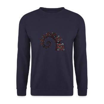 Golden Ratio Sci Fi Cubes - Unisex Sweatshirt - navy - Front - Alina (178cm) & Michal (187cm)
