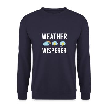 Meteorologe Wetter Meteorologie - Unisex Pullover - Navy - Vorne - Alina (178cm) & Michal (187cm)