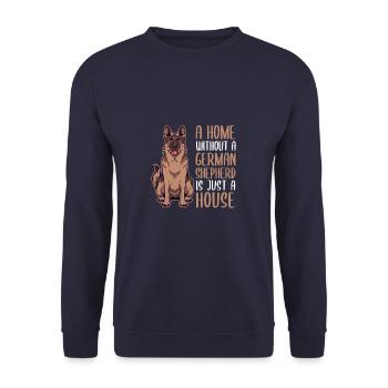 Chien de berger chien chien de compagnie chien de compagnie mom chiots cadeau - Sweat-shirt Unisexe - marine - Devant - Alina (178cm) & Michal (187cm)