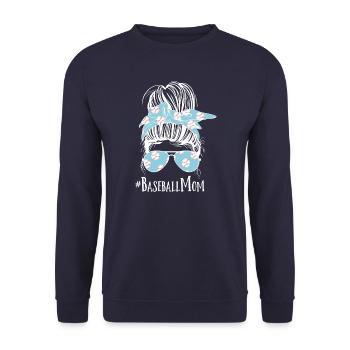 Baseball Mom - Unisex Pullover - Navy - Vorne - Alina (178cm) & Michal (187cm)