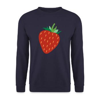 Erdbeere - Unisex Pullover - Navy - Vorne - Alina (178cm) & Michal (187cm)