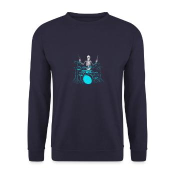 Schlagzeug Schlagzeuger Drummer Vintage Drums Perc - Unisex Pullover - Navy - Vorne - Alina (178cm) & Michal (187cm)