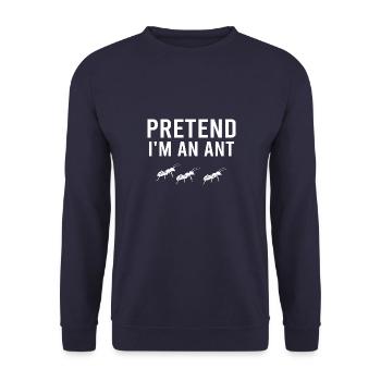 Ameisen Ameise Insekten Vintage Ants Sprüche - Unisex Pullover - Navy - Vorne - Alina (178cm) & Michal (187cm)