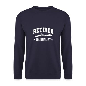 Journalist Reporter Schriftsteller - Unisex Pullover - Navy - Vorne - Alina (178cm) & Michal (187cm)
