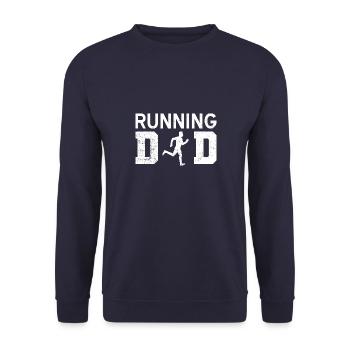 Laufen Läufer Running Vintage Fitness Sprüche - Unisex Pullover - Navy - Vorne - Alina (178cm) & Michal (187cm)