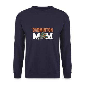 Badminton Federball Vintage Badminton Schlager - Unisex Pullover - Navy - Vorne - Alina (178cm) & Michal (187cm)