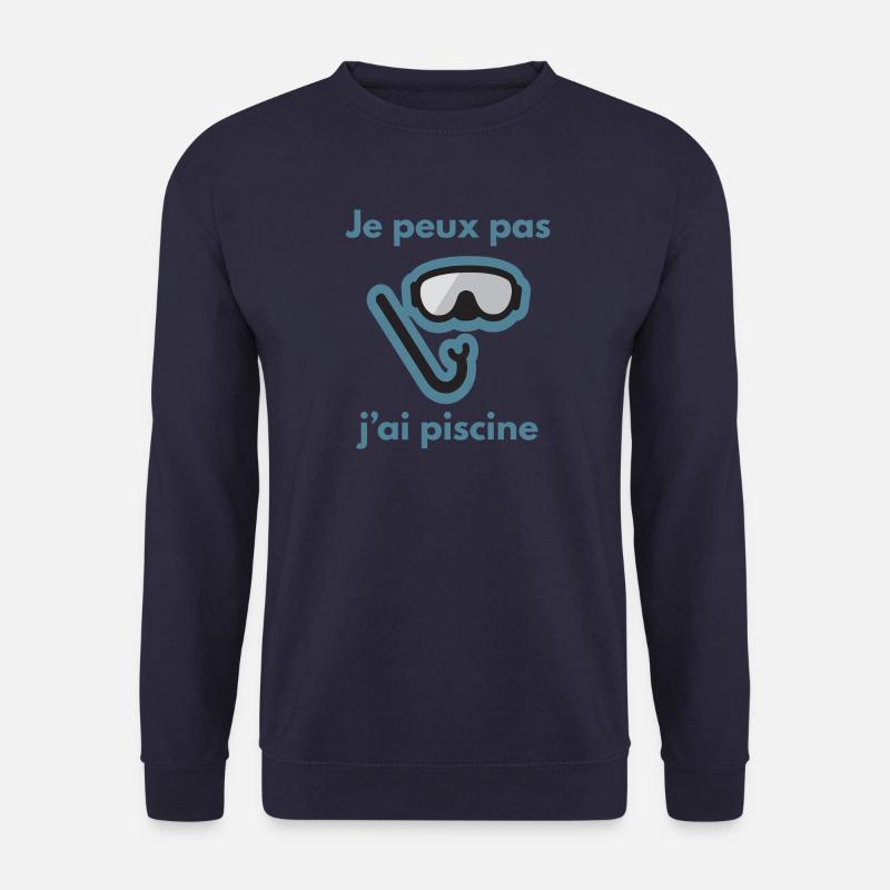 "Ich kann nicht, ich schwimme" (Tuba) - Unisex Pullover - Navy