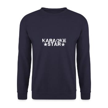 karaoke star,karaoke,stars,star,star - Unisex Sweatshirt - navy - Front - Alina (178cm) & Michal (187cm)