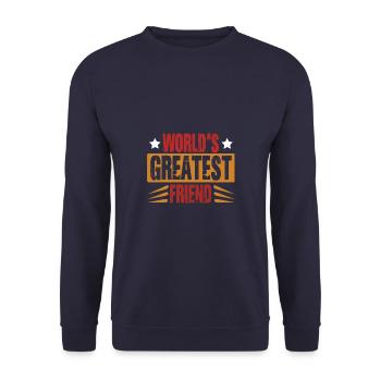 World's Best Friend - Unisex Sweatshirt - navy - Front - Alina (178cm) & Michal (187cm)