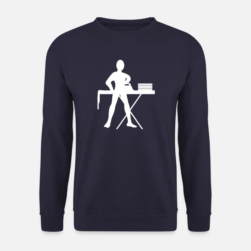 Iron iron pletteisen man laundry - Unisex Sweatshirt - navy