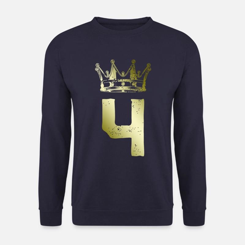 4 Zahl Krone - Unisex Pullover - Navy