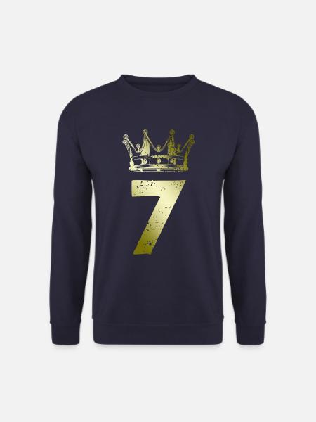 7 Zahl Krone - Unisex Pullover - Navy