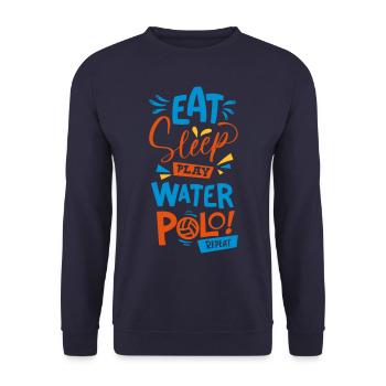 Eat, sleep, play water polo, repeat - Sweat-shirt Unisexe - marine - Devant - Alina (178cm) & Michal (187cm)