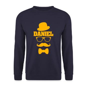 Gift for Daniel - Unisex Sweatshirt - navy - Front - Alina (178cm) & Michal (187cm)
