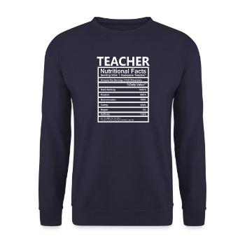 Contenu de l'enseignant drôle - Sweat-shirt Unisexe - marine - Devant - Alina (178cm) & Michal (187cm)
