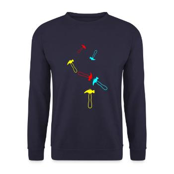 Symbole du marteau - Sweat-shirt Unisexe - marine - Devant - Alina (178cm) & Michal (187cm)