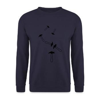 Symbole du marteau - Sweat-shirt Unisexe - marine - Devant - Alina (178cm) & Michal (187cm)