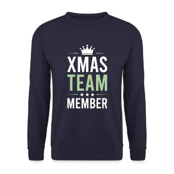 Xmas Team - Unisex Sweatshirt - navy - Front - Alina (178cm) & Michal (187cm)